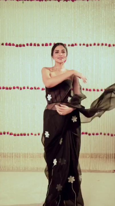 ATBW - Floral Organza Saree